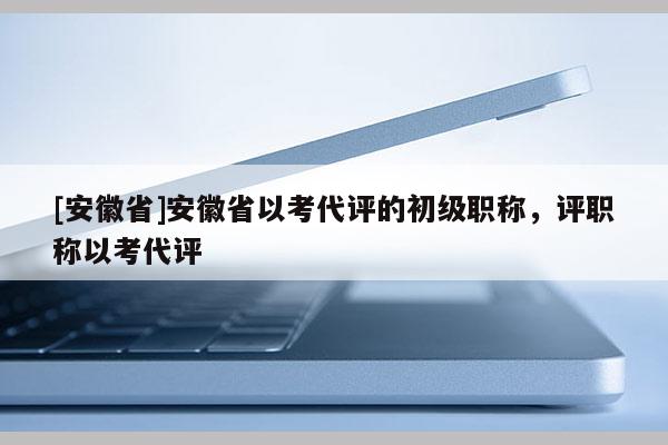 [安徽省]安徽省以考代評的初級職稱，評職稱以考代評