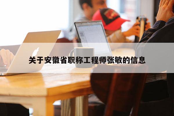 關于安徽省職稱工程師張敏的信息