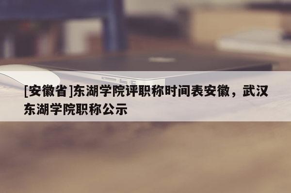 [安徽省]東湖學(xué)院評職稱時間表安徽，武漢東湖學(xué)院職稱公示