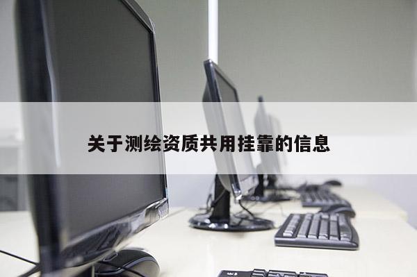 關于測繪資質共用掛靠的信息