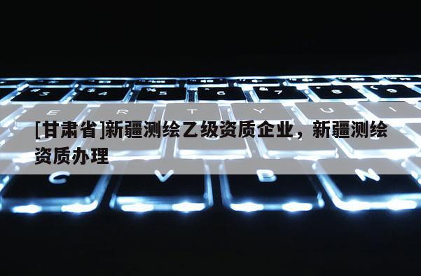 [甘肅省]新疆測繪乙級(jí)資質(zhì)企業(yè)，新疆測繪資質(zhì)辦理